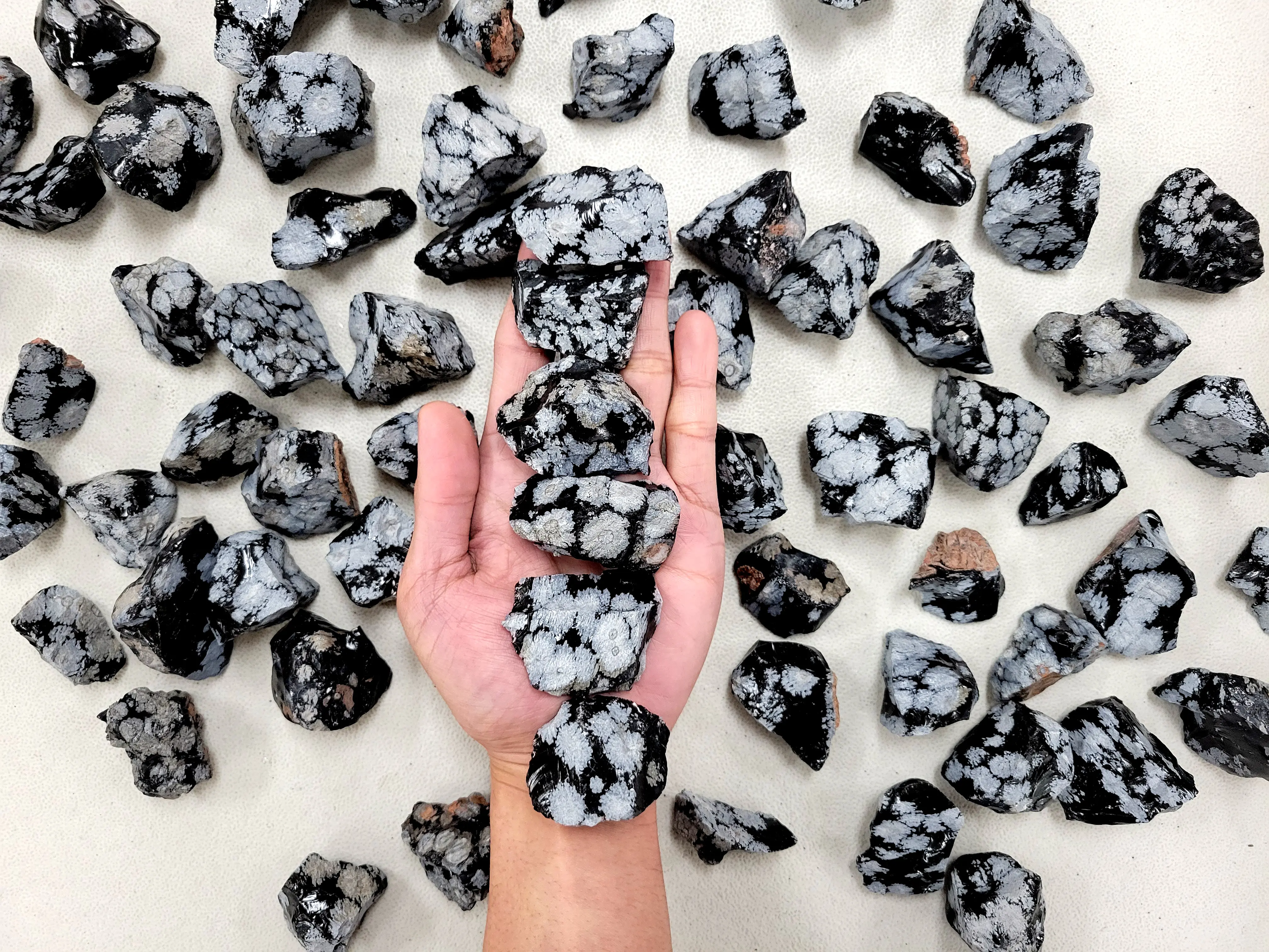 Raw Snowflake Obsidian Crystal Chunks Wholesale Bulk