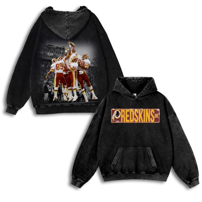 Washington Redskins Casual Washed Hoodie | HTTR Tradition Gear, Gold Pants Identity, Retro Washed Fan Collector