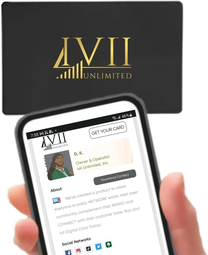 Digital Business Card | Professional Smart Card | NFC and QR Code Enabled | Wallet Sized | Instantly Share Contact Info, Social Media | Tap to Share (Black and Gold)