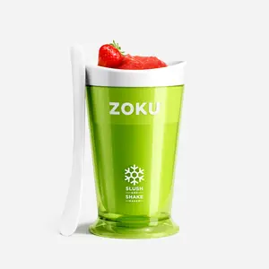 Zoku Slush & Shake Maker Green - Quick 7-Minute Countertop Maker for Slushies Milkshakes & Fruit Smoothies