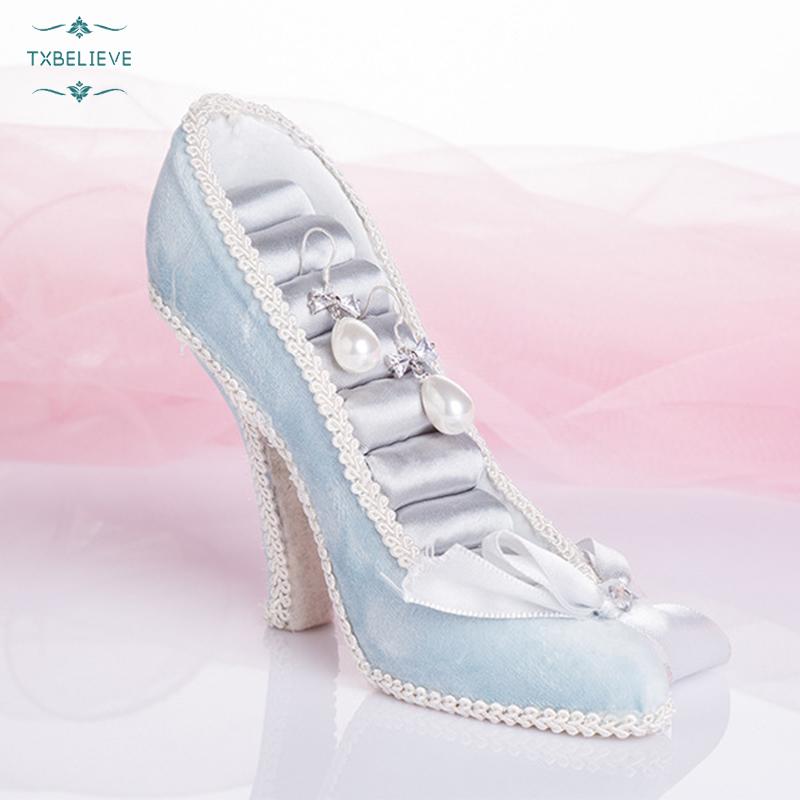 Jewelry Display Stand for Necklace Earring Ring, Red Dresses High Heel Sofa Ornaments Display Rack, Store Window Home Decoration Jewellery Holder for Women Girls (High Heeled Jewelry Holder)