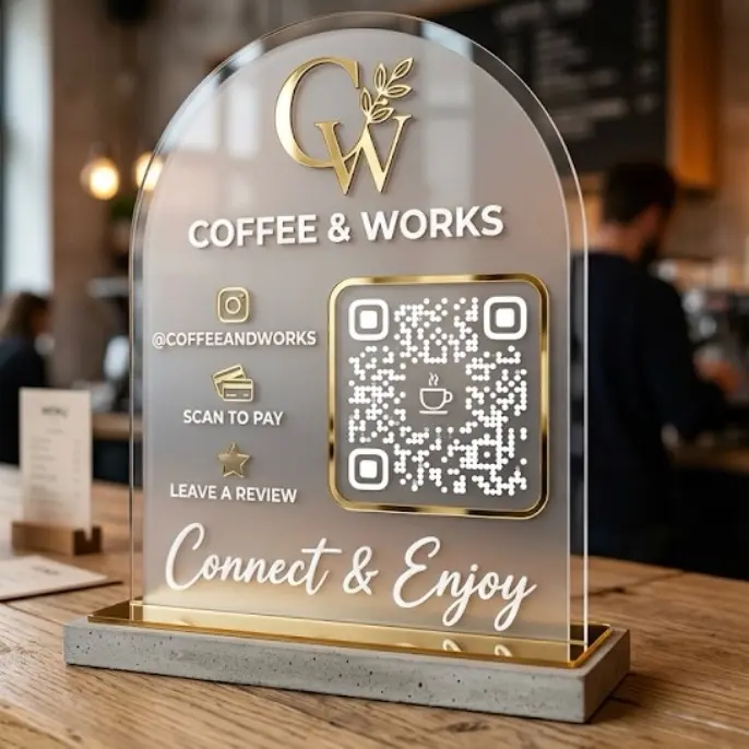 QR code acrylic