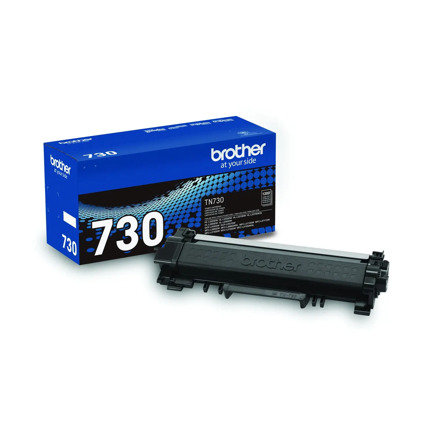 Brother Genuine TN-730 Toner Cartridge - Black - Laser - 1200 Pages - 1 Each