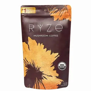 RYZE Mushroom Coffee USDA Organic with 6 Adaptogenic Mushrooms and MCT Oil AP, USA Grown Instant Coffee for Better Energy, Focus,Digestion, lmmunity with Turkey Tail, Shiitake,Lion's Mane, 30 Servings