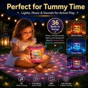 Baby Musical Toy with Lights, Montessori Sensory Music Box for Toddlers, Soothing Lullaby Toy for Sleep, Educational Gift for Boys Girls Developmental Stage Playtime