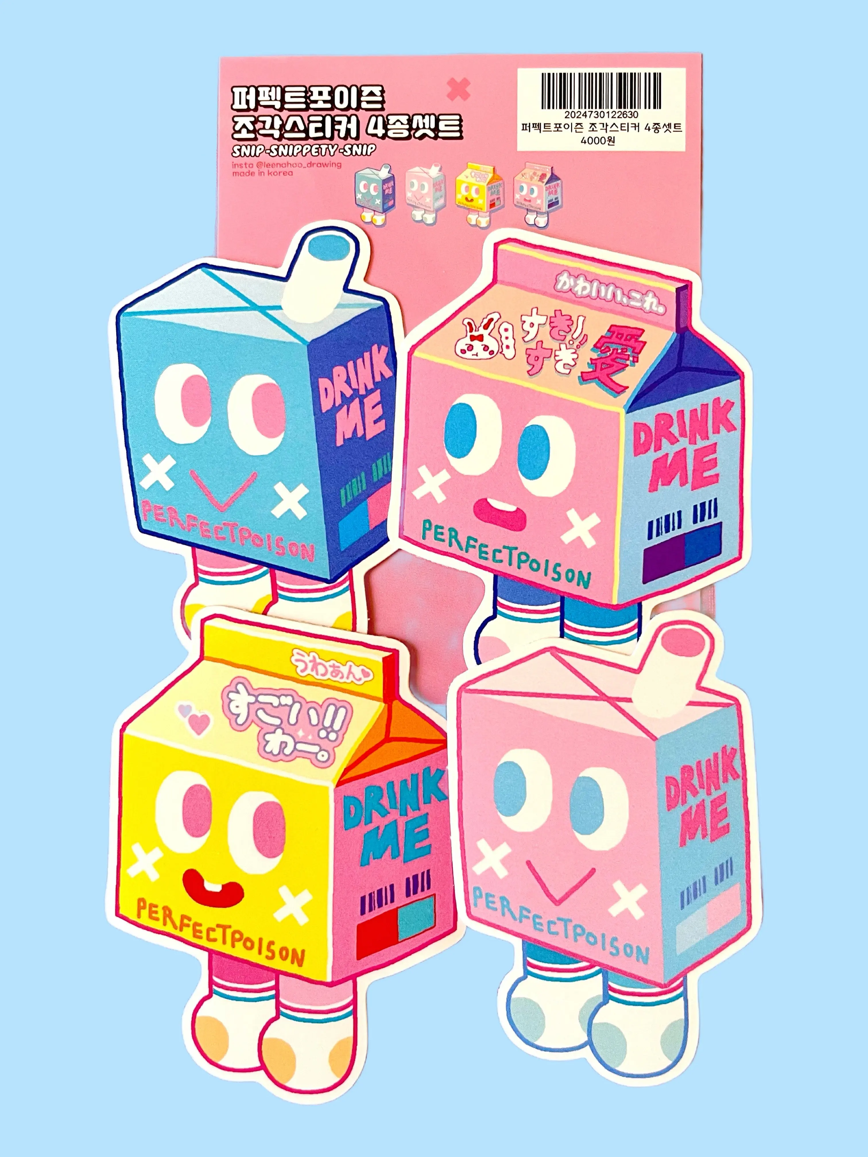 Leenahoo Milk Box Large Sticker Set