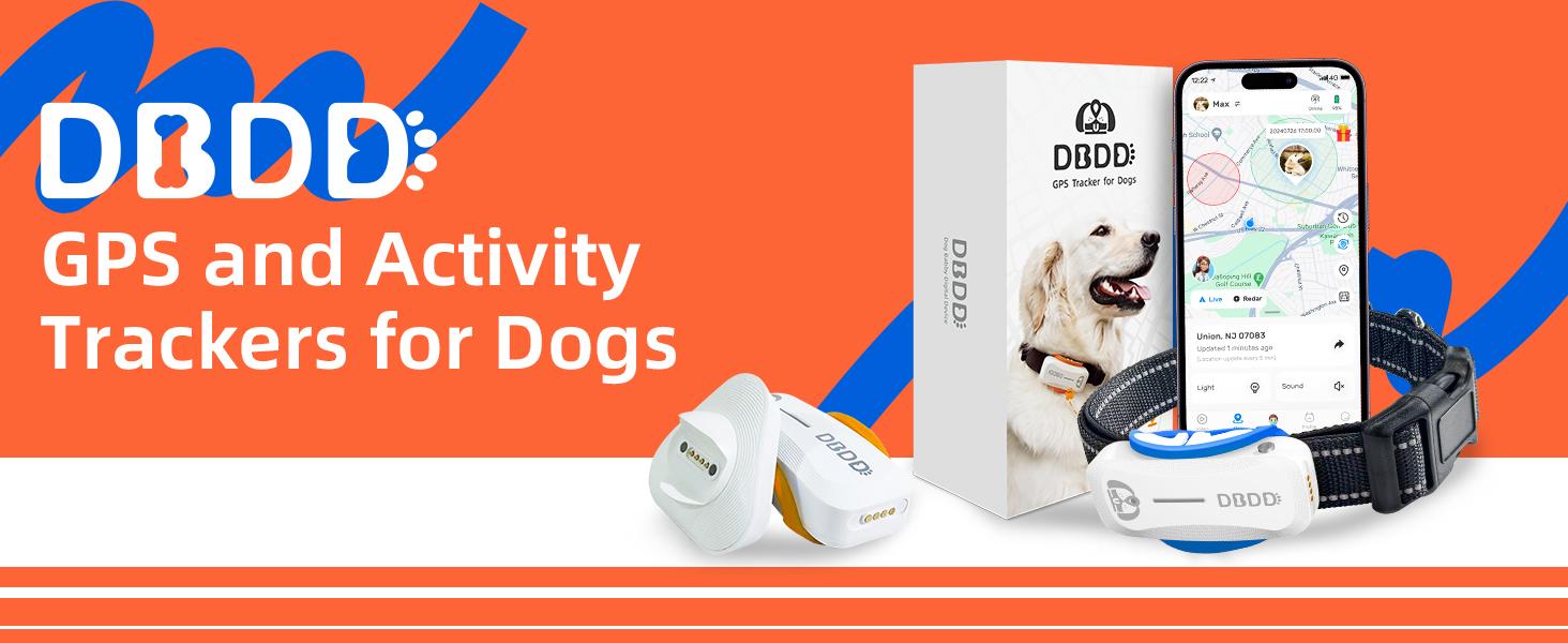 DBDD AI GPS Tracker for Dogs (30lbs+), Real Time Location and AI Health Assistant, Electronic Fence, Waterproof, iOS and Android Universal Cat