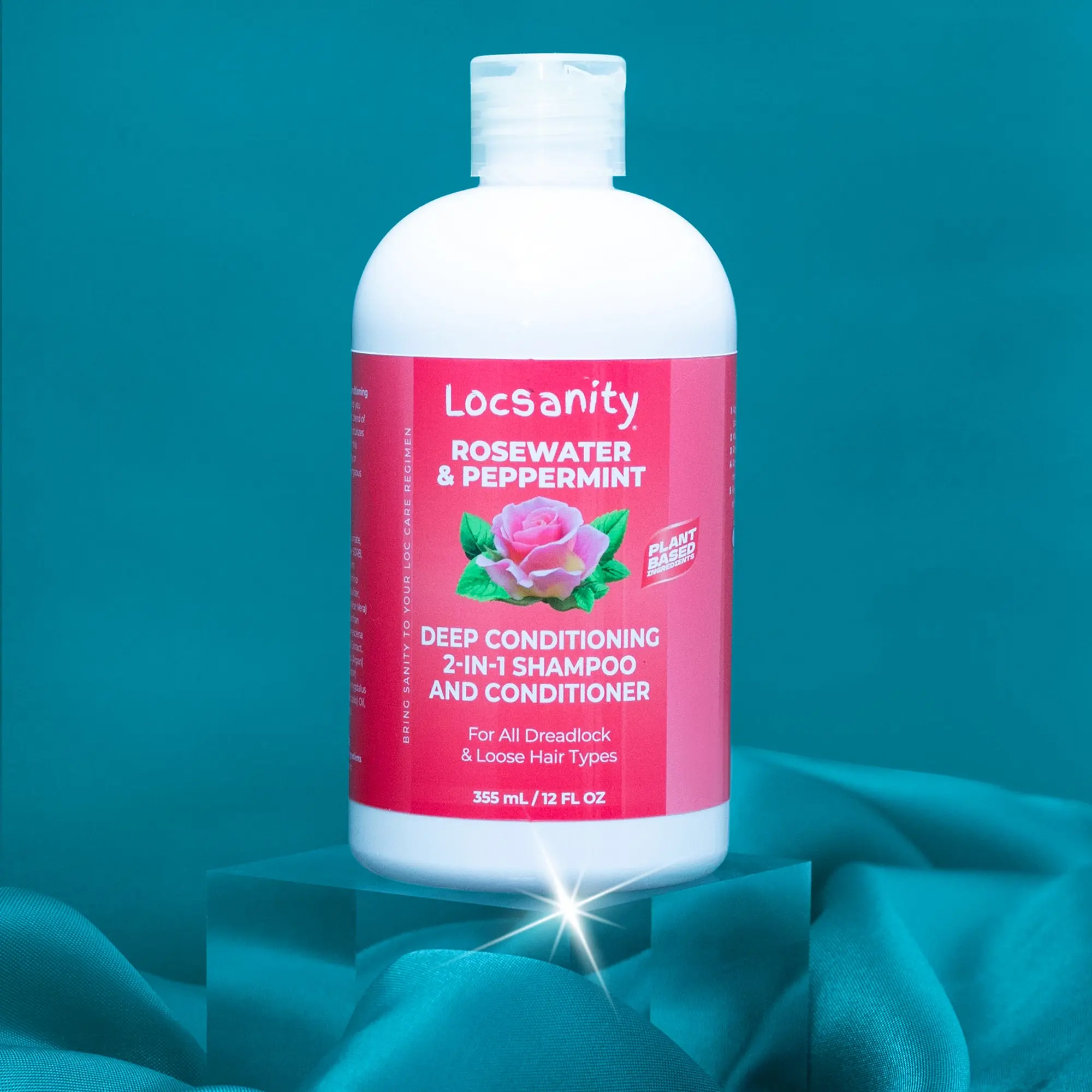 Rosewater and Peppermint Moisturizing, Conditioning and Nourishing Shampoo Cleanser Cleansing