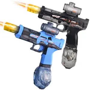 Powerful Electric Water Gun,Squirt Gun withLED Light, Rechargeable BatteryPowered ,Large Capacity Tank,Water Blaster28-32 Ft Range, for Outdoor Pool BeachBattle Play summer outdoor pool partybackyard game