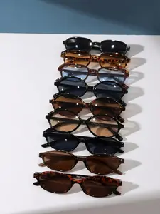 9 Pairs Versatile Sunglasses Set, Fashion Women's Accessories, Retro Oval Small Frame Mix, Tinted Lens Sunglasses, Ideal for Daily Commute, Street Style, Camping, Gift