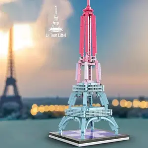 European Romantic Eiffel Tower Miniature Model, Handmade 3D Puzzle, Desktop Decoration, Relaxing Assembly, Beautiful Ornament