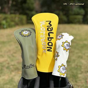 golf club head cover, durable & stylish design, perfect fit for drivers, fairways, woods, hybrids, essential golf accessory