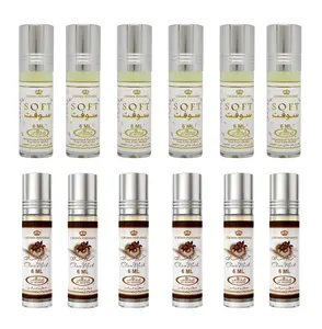 (12pc Bundle Pack) 6 Pack Soft + 6 Pack Choco Musk 6ml Perfume Oil Roll-On by Al-Rehab