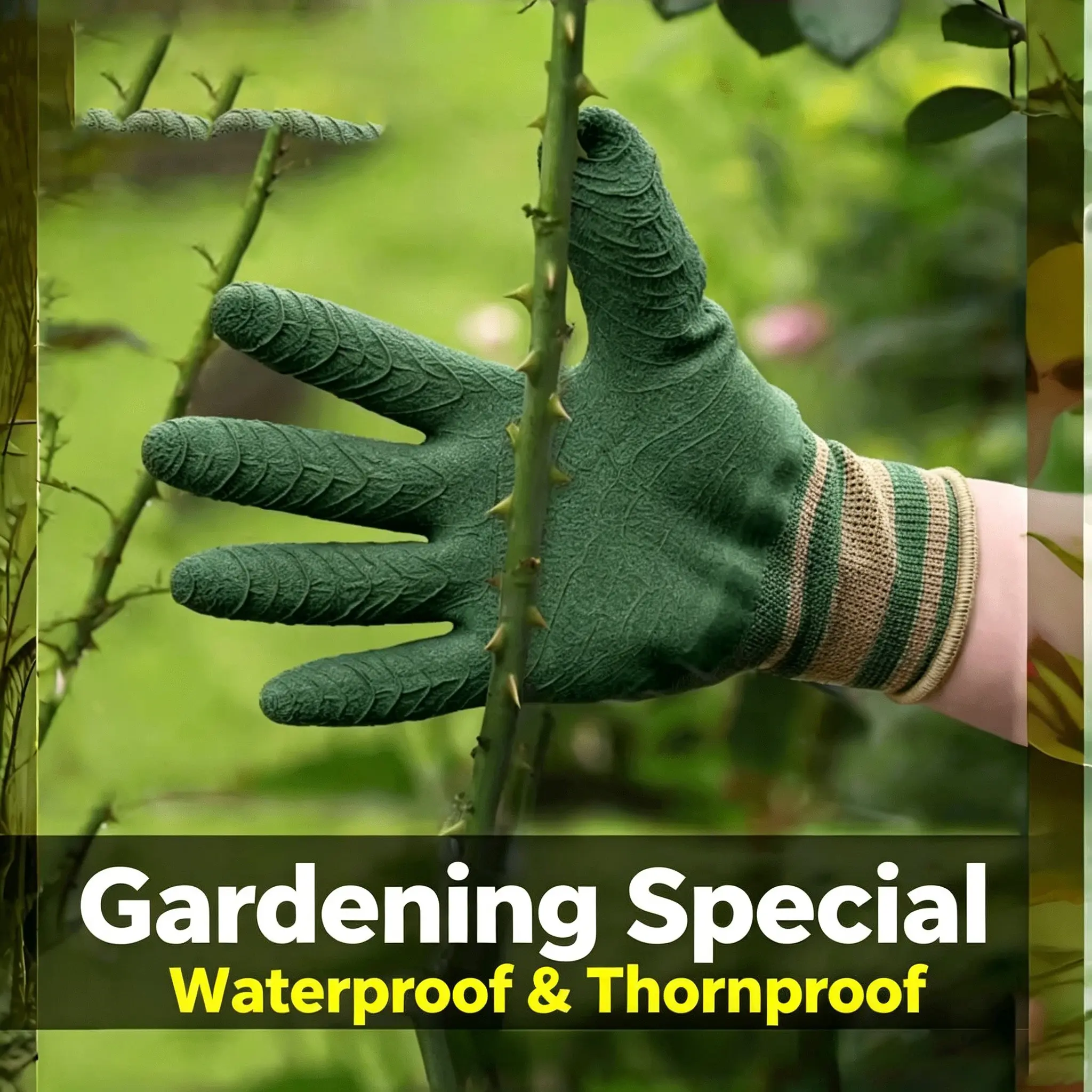 Professional Gardening Protective Gloves - 1 Pair, All Seasons, Durable, Puncture-Resistant, Water-Repellent, Abrasion-Resistant - Ideal for Rose Care, Landscaping, Protective Glove, Planting