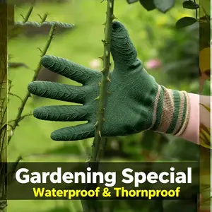 Gardening Gloves — Puncture-Resistant & Waterproof — Durable & Abrasion-Resistant — Ideal for Roses, Chestnut Gathering, Floristry, Landscaping, and Planting — Designed for Professional Gardeners