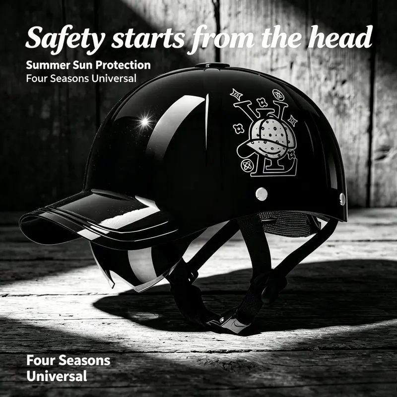 3 4 dot motorcycle helmets TheLAShop Open Face Helmet with Visor 3/4 DOT Matte Black