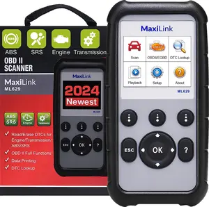 Autel MaxiLink ML629 OBD2 Scanner, ABS SRS Engine Transmission Diagnostics Mechanic Full OBDII Code Reader Tool w/DTC Lookup AutoVIN, Live Data, Upgraded Ver. of AL619 AL629