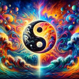 Psychedelic Spiritual Yin Yang Abstract Landscape DIY 1pc 50x50cm Diamond Painting Cross Stitch Kits Tai chi Diamond Mosaic Embroidery Art Home Decor