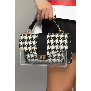 Plexi + Tweed Houndstooth Bag