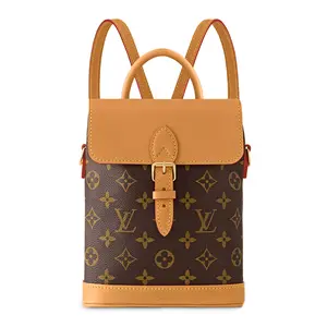 LOUIS VUITTON Soho Monogram Coated Canvas Mini Backpack for Women in Brown and Tan
