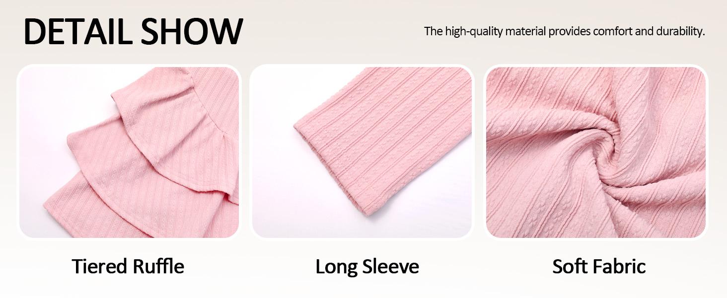 YOUSIFY Ladies Boat Neck Long Sleeve Skort Romper Ribbed Knit Tiered Ruffle Hem Bodycon One Piece Shorts Jumpsuit
