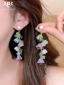 Colorful Tassel Design Dangle Earrings, Elegant Jewelry for Women, Trendy All-match & Exquisite Jewelry for Birthday Gift