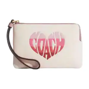 COACH Wristlet 16 With Gradient Heart Print and Pebbled Leather for Women