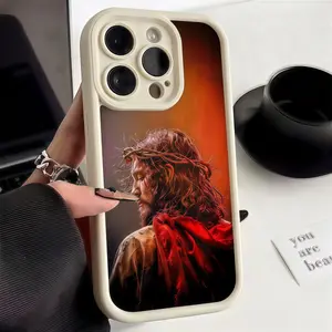 "The Crown of Thorns" Pattern Soft Silicone TPU Material Shockproof Phone Case for iPhone 17 16 15 14 13 12 11 & Samsung Galaxy S25 S24 S23 S22 Protective Cover
