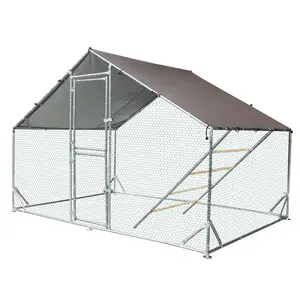 Aivituvin Large Metal Chicken Run for Chickens, Ducks, Rabbits, and Small Animals