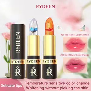 【X】Flower Temperature Changing Lipstick Long-lasting Moisturizing Hydrating Lipgloss Temperature-sensitive Color Changing Alcohol-free Not Easy to Stain or Fade Makeup Hydrate Glossy Moisturize Moisture
