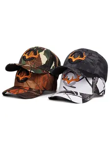 2025 New Fashionable Creative Skateboard Hat Antlers Digital Embroidery Baseball Cap Adjustable Embroidered Cap Street Pop Hip Hop Hat Street Dance Personalized Decorative Hat Outdoor Sports Sunshade Hat Daily Leisure Commuting Baseball Hat