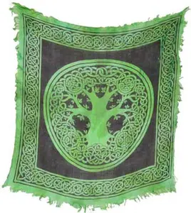 Tree of Life Altar Cloth — Celtic Knot 18 x 18 Inch Ritual Cloth