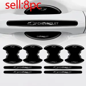 8pcs Car Door Handle Anti-Scratch Sticker, Car Door Trim Sticker, Carbon Fiber Protector for Chevrolet Cruze, Onix, Tracker, Aveo, Bolt, Captiva, Equinox, Spark, Tahoe