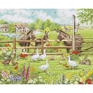 Donkeys' Yard Cross Stitch Kit BU5087