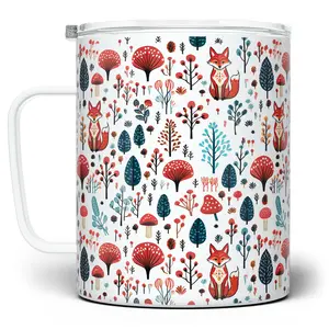 LOFTIPOP Woodland Forest Folk Fox Mug, Cute Nature Coffee Cup, Cottagecore Gifts, Designed and Printed in the USA by Loftipop