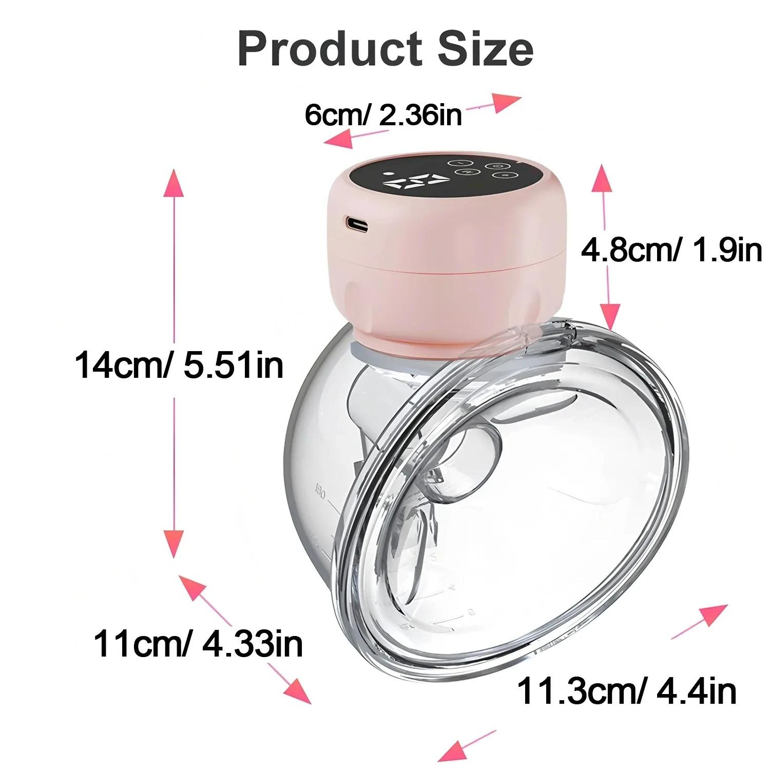 Wearable Electric Breast Pump Hands-Free Portable Quiet Breast Milk Pump for Moms Comfort Design