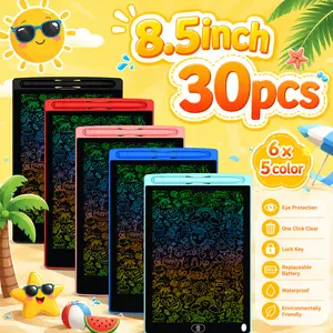 30-Pack 8.5-Inch LCD Writing Tablets for Kids - Colorful Reusable Erasable Drawing Boards, Educational Learning Toys Gifts for Toddlers Ages 3-8, Pastel & Classic Party Favors