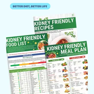 Kidney-Friendly Food Chart & Mediterranean Meal Plan for CKD & Dialysis Low Sodium Potassium Phosphorus Support Hyperoxaluria Oxalate Level Recipes Guide