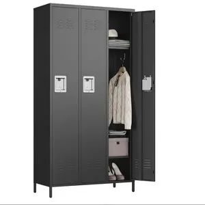 Letaya Metal Lockers for Employees 3-Door 6-Door 9-Door Storage Locker with Shelves Lockable Steel Cabinet for School Gym Office Staff Large Space All-Steel Construction Multifunctional Design Easy Assembly