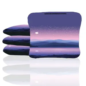 Pink Sunset Cornhole Bags