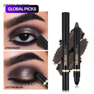 Double-ended Metallic Glitter Eyeshadow Stick, 1 Count Waterproof & Long Lasting Eyeshadow Pencil, Eye Brightener Stick Highlighter Eye Liner Pen, Makeup, Cosmetic #GLOBAL PICKS