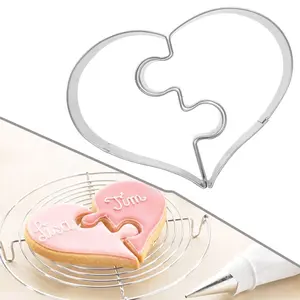 Heart Puzzle Cookie Cutters for DIY Baking  Make Special Surprise for Your Love[1.13]