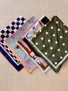 Silk Bandana Scarf (Multiple Colors)