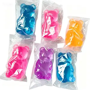 1-pack/4-Pack Gummy Bear Squishy Toys Jelly Filled Sensory Stress Relief