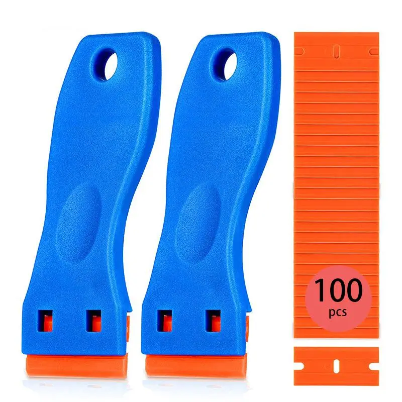 Multipurpose Ergonomic Plastic Scraper Blade Set, Plastic Scraper Blade Set for Wall Painting & Vinyl Removal, Convenient Easy To Remove Sticker Tools