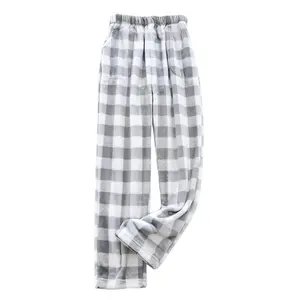 Women’s Loose Plush Pajama Pants – Soft, Stretchy Waistband, Plaid, New Classic Style, Two Pockets, Sizes S–3XL