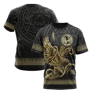 LIGA MX Club America Special Black And Gold Design With Mexican Eagle ST2301 T-Shirt