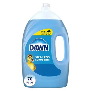 Dawn Ultra Dish Soap Liquid, Dishwashing Liquid, Grease Removal, Original, 70oz