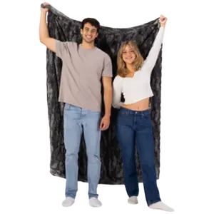 Keiki Co Plush Throw Blanket – Charcoal (40" x 57")