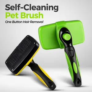 Pet Automatic Retractable Comb Dog Brush for Shedding & Grooming, Deshedding Tool for Short & Long Haired Dogs, Dog Comb